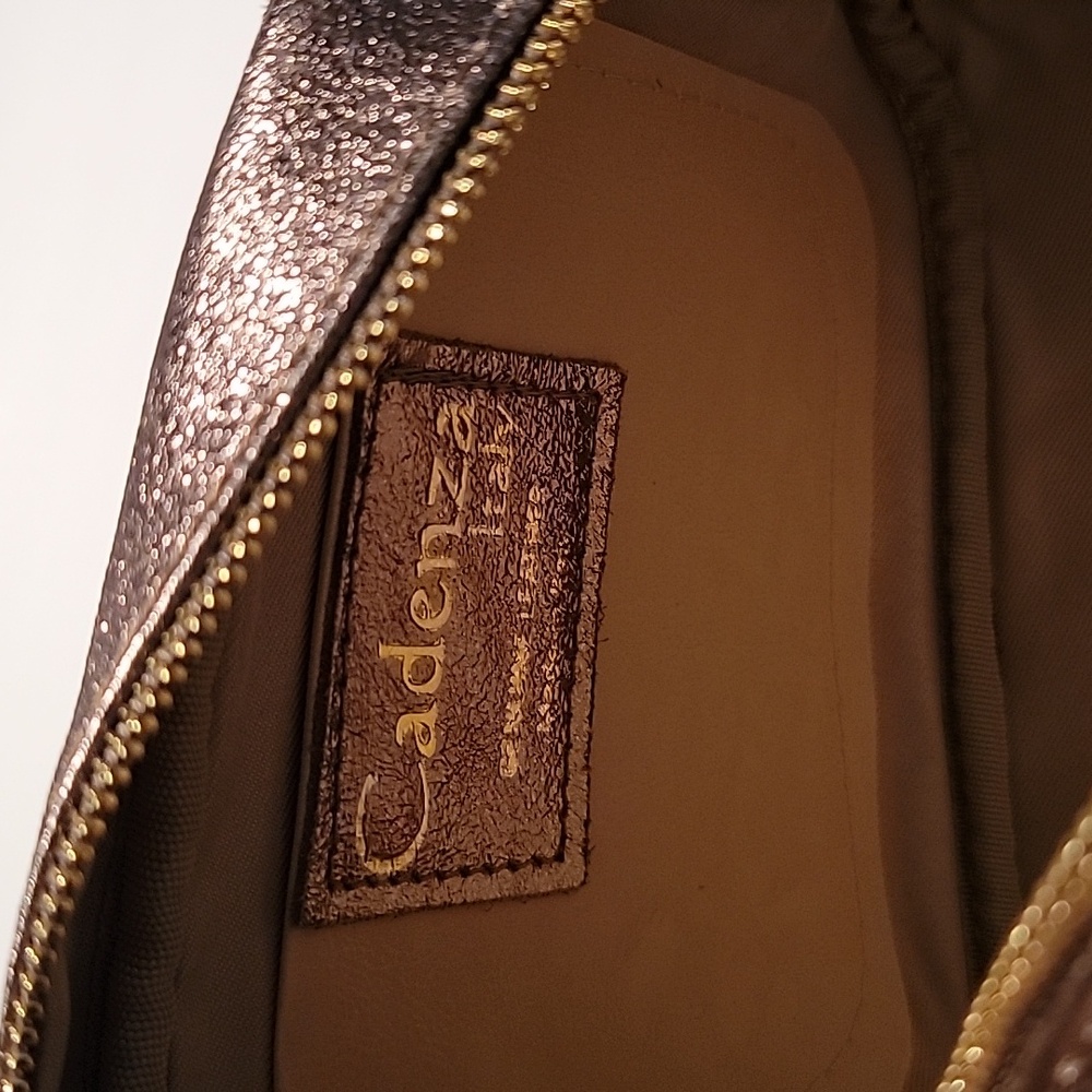 CREDENZA ITALY METALLIC GOLD CROSSBODY/ SHOULDER BAG WITH TASSLE - Picture 12 of 12